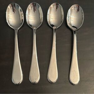 Oneida Stainless Icarus Glossy Large Serving Spoons Set of Four